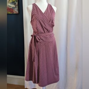 Ellie Kai Abby Midi Wrap Dress Size 6  Geometric Sleeveless Stretch